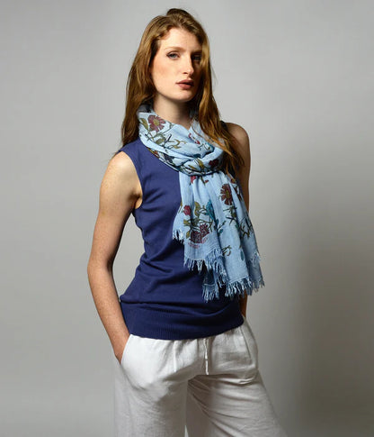 Foulard in Bambù BOTTICELLI celeste