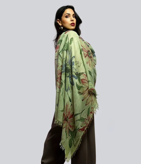 Foulard in Bambù DE NITTIS verde oliva