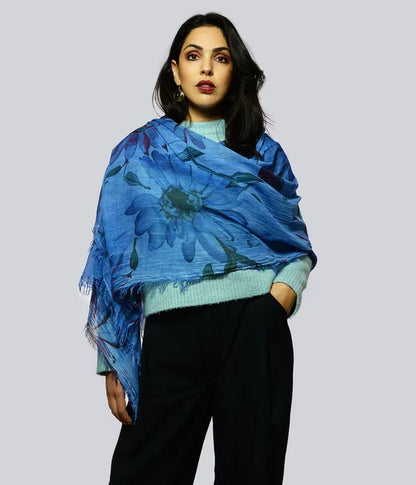 Foulard in Bambù DE NITTIS blu