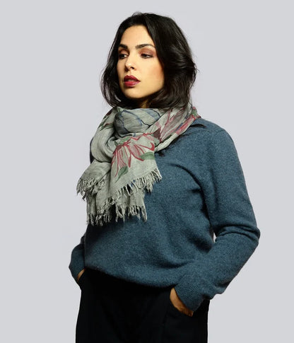 Foulard in Bambù DE NITTIS grigio fumo