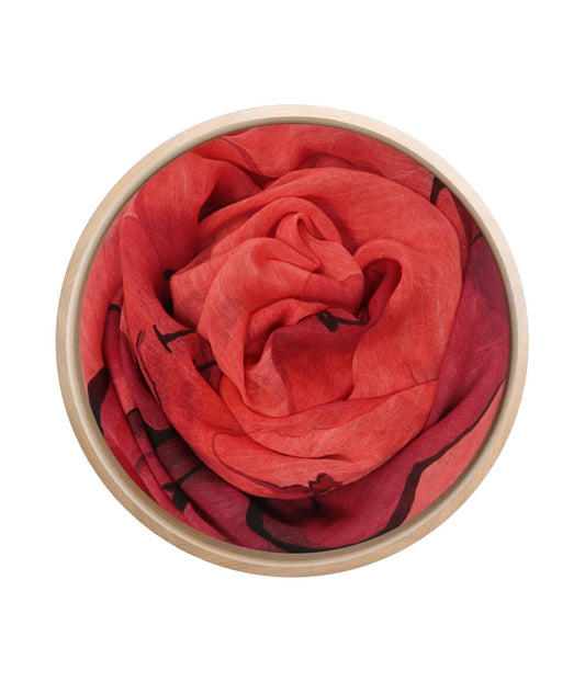 Foulard in Bambù DEGAS rosso