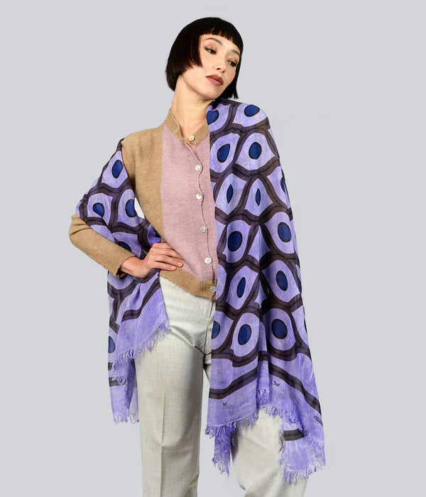 Foulard in Bambù ESCHER viola