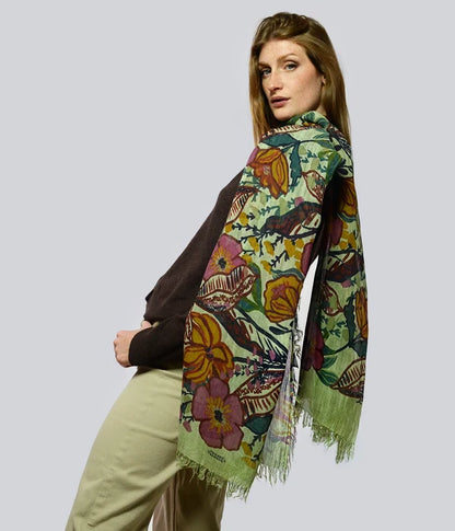 Foulard in Bambù GAUGUIN verde oliva