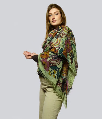 Foulard in Bambù GAUGUIN verde oliva