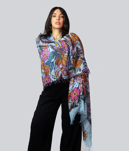 Foulard in Bambù GAUGUIN azzurro