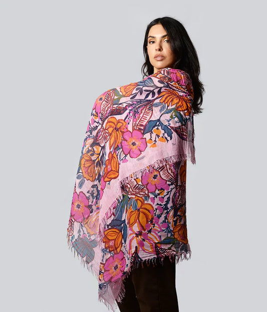 Foulard in Bambù GAUGUIN rosa peonia
