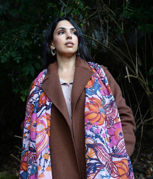 Foulard in Bambù GAUGUIN latte e caffè