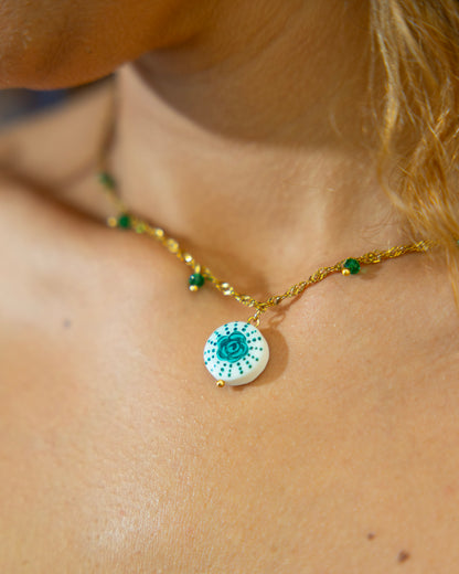 Collana girocollo Rosa verde Feminist like ROSALIA