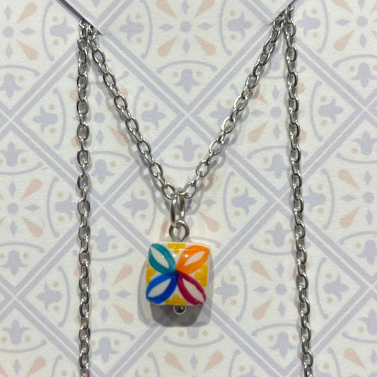 Collana Color Argento con Micro Maiolica Guara