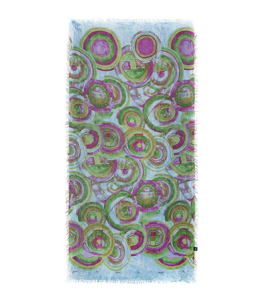 Foulard in Bambù KANDINSKY celeste