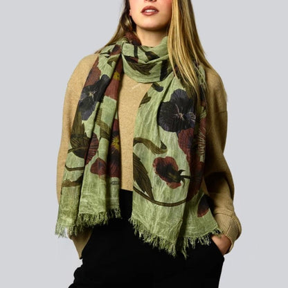 Foulard in Bambù LATOUR verde oliva