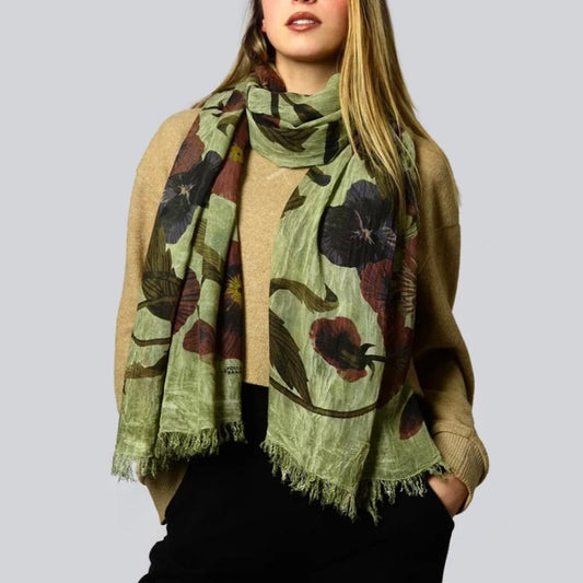 Foulard in Bambù LATOUR verde oliva