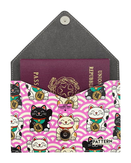 Porta Passaporto GATTO MANEKI NEKO