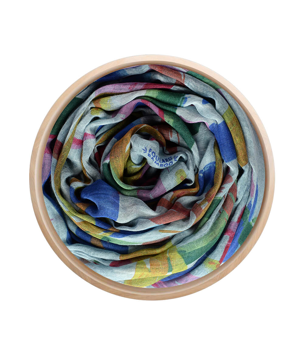 Foulard in Bambù MIRO' Azzurro