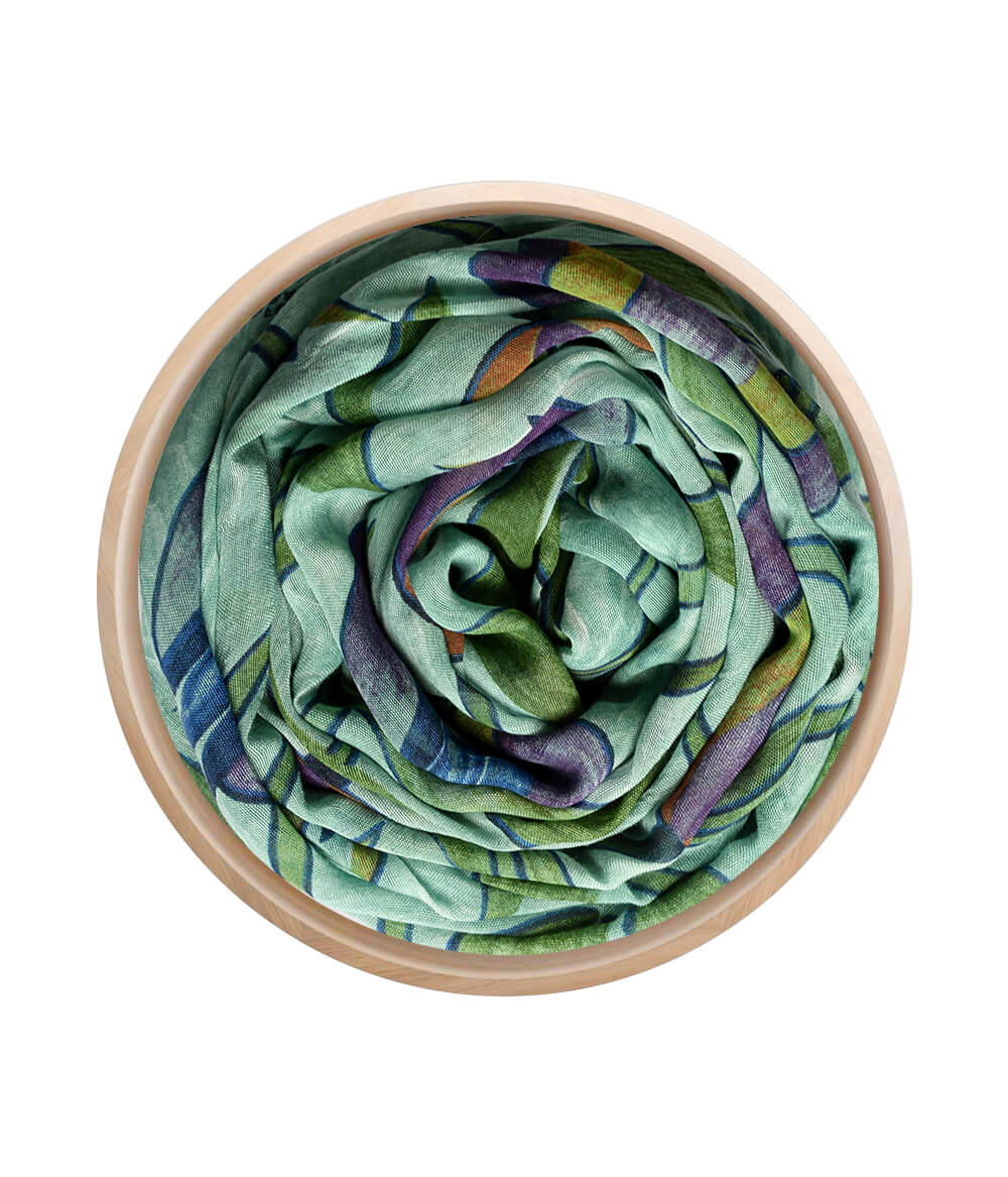 Foulard in Bambù MUCHA verde acqua