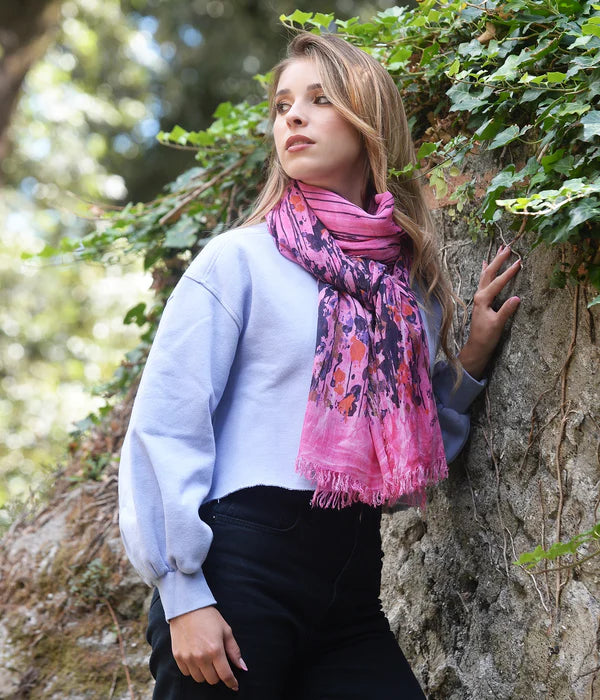 Foulard in Bambù POLLOCK Fucsia