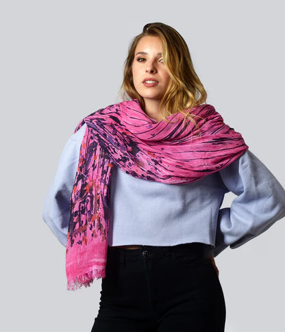 Foulard in Bambù POLLOCK Fucsia