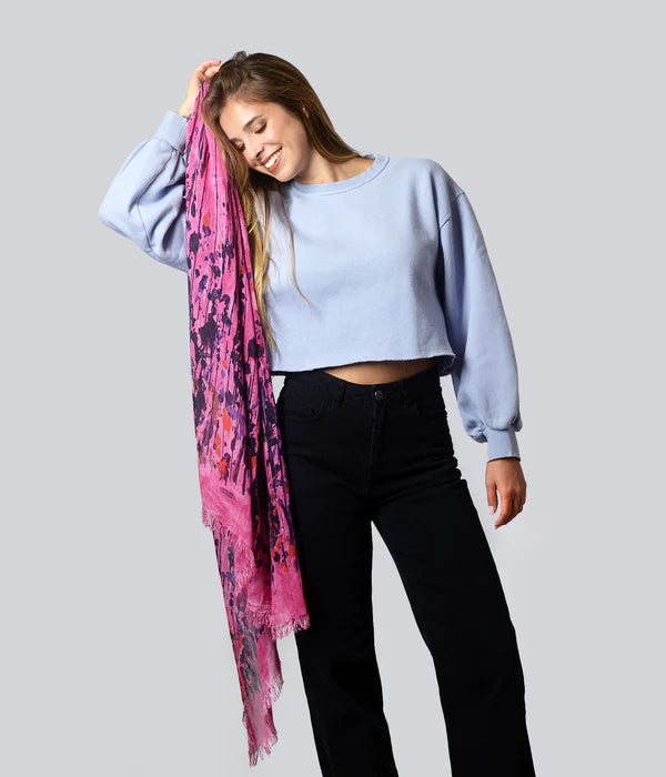 Foulard in Bambù POLLOCK Fucsia