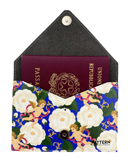 Porta Passaporto Amore Barocco Blu