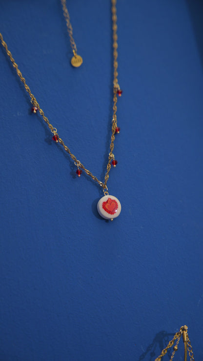 Collana girocollo Cuore Sacro rossa Feminist like ROSALIA