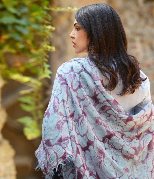 Foulard in Bambù RUBENS azzurro