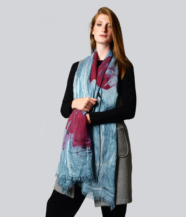 Foulard in Bambù SCHIELE blu denim