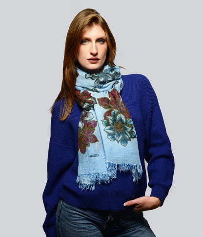 Foulard in Bambù SEURAT celeste