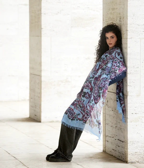 Foulard in Bambù VERONESE azzurro